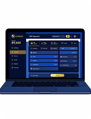 Simplify bill payments and financial management illustration